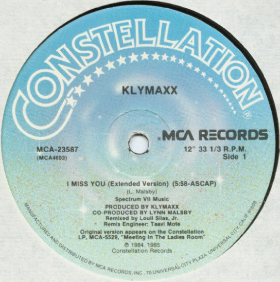 Klymaxx : I Miss You (12")