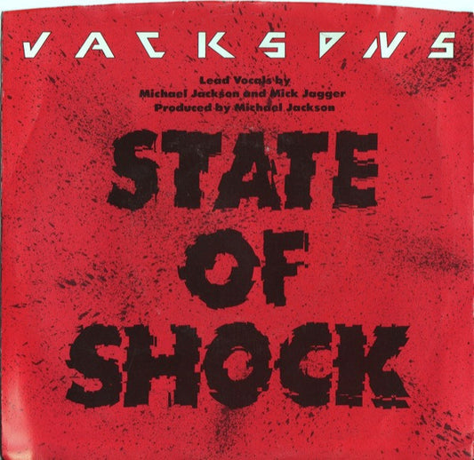 Jacksons* : State Of Shock (7", Single, Styrene, Pit)