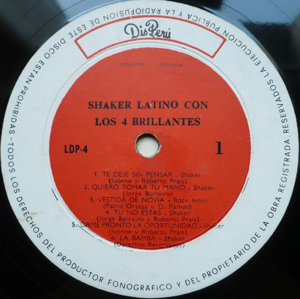 Los Cuatro Brillantes : Shaker Latino (LP, Album, Mono)