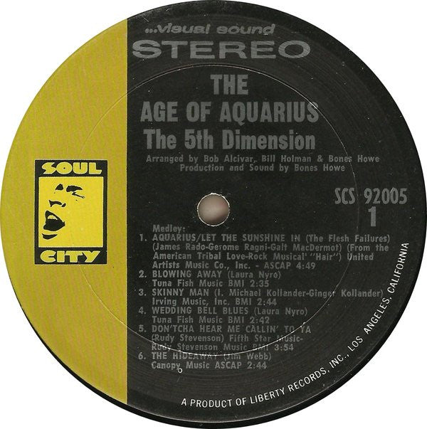 The Fifth Dimension : The Age Of Aquarius (LP, Album, San)