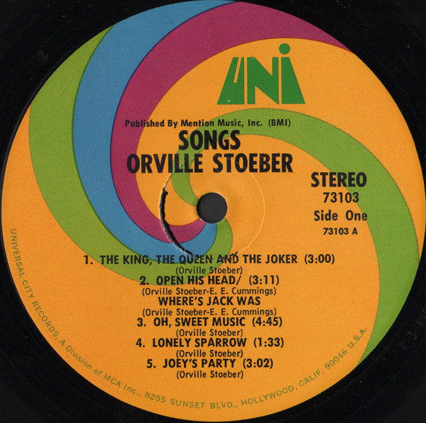 Orville Stoeber : Songs (LP, Album)