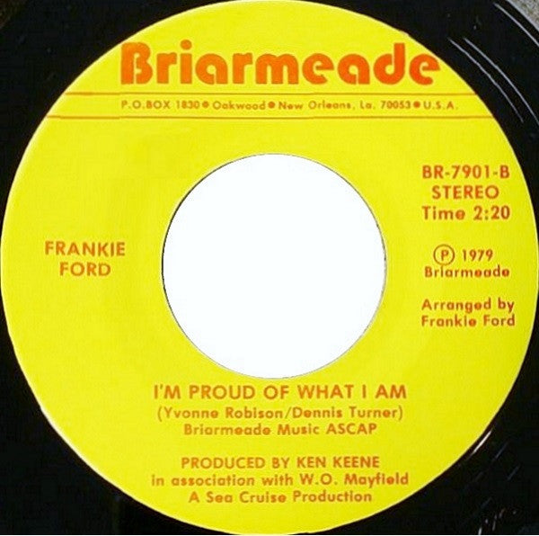 Frankie Ford : Halfway To Paradise / I'm Proud Of What I Am (7")