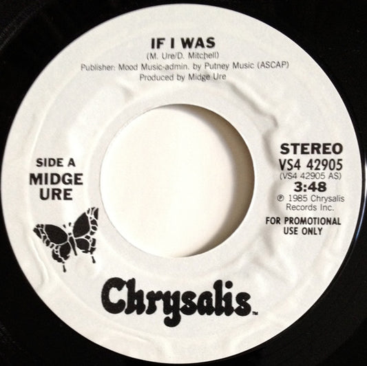 Midge Ure : If I Was (7", Promo)