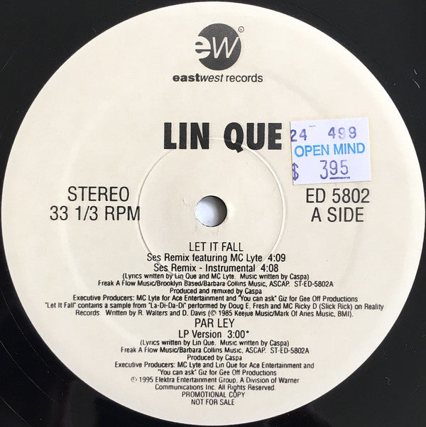 Lin Que : Let It Fall (12", Promo)