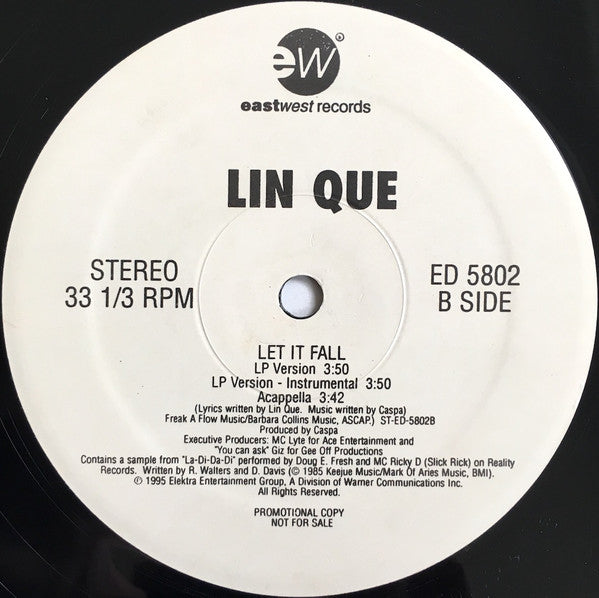 Lin Que : Let It Fall (12", Promo)