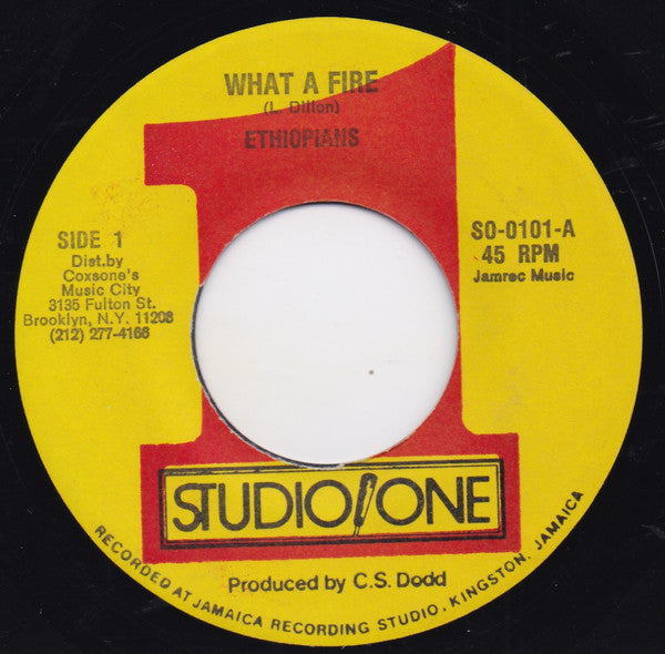 The Ethiopians / The Ethiopians & Sound Dimension : What A Fire / What A Fire (7")