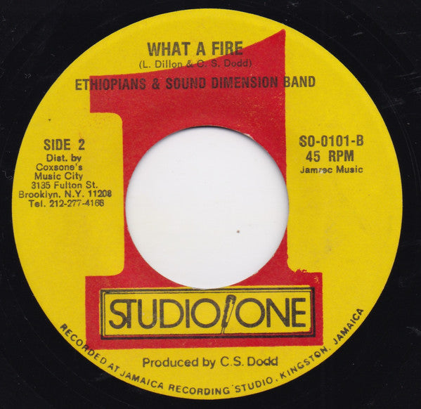 The Ethiopians / The Ethiopians & Sound Dimension : What A Fire / What A Fire (7")