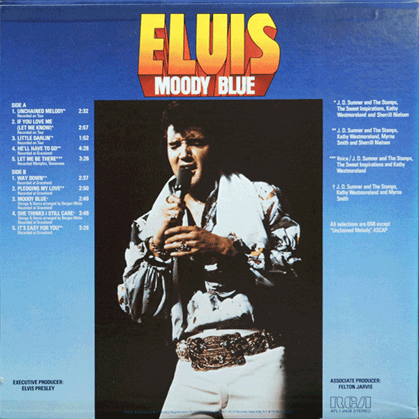 Elvis Presley : Moody Blue (LP, Album, Wad)