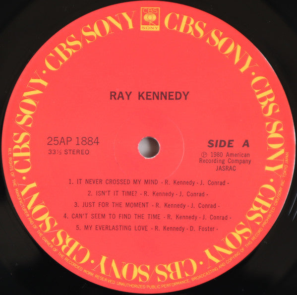 Ray Kennedy : Ray Kennedy (LP, Album)