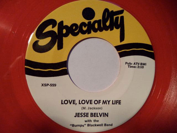 Jesse Belvin With The Bumps Blackwell Band : Where's My Girl / Love, Love Of My Life (7", Single, Red)