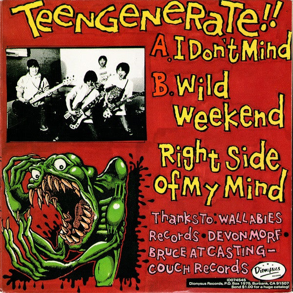 Teengenerate : I Don't Mind (7", RM, RP)