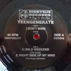 Teengenerate : I Don't Mind (7", RM, RP)