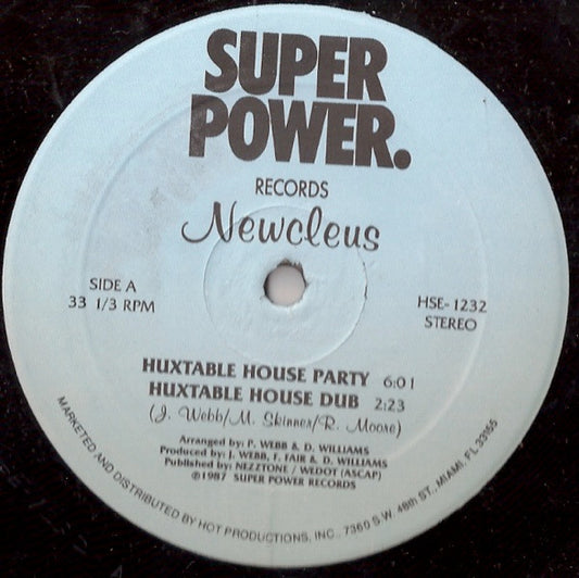 Newcleus : Huxtable House Party (12", Blu)