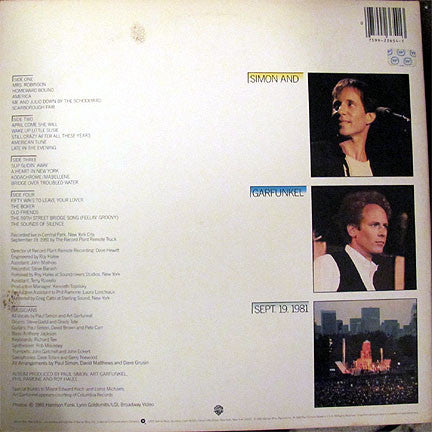 Simon & Garfunkel : The Concert In Central Park (2xLP, Album)