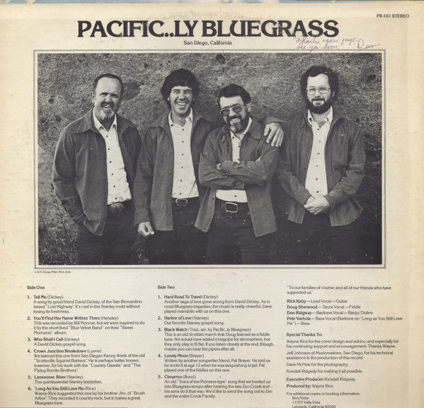 Pacific..ly Bluegrass : Pacific..ly Bluegrass (LP, Album)