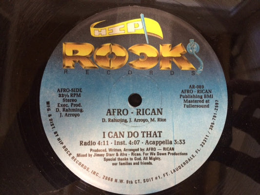 Afro-Rican : I Can Do That  (12", M/Print)