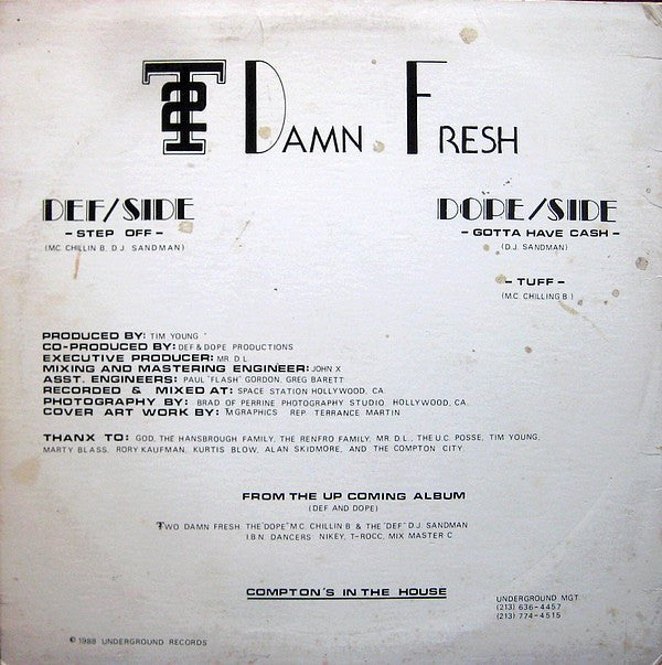 Two Damn Fresh : Step Off (12")