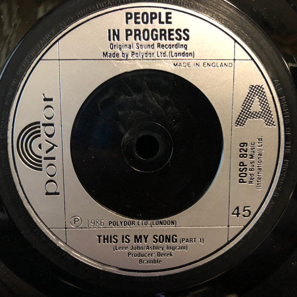 People In Progress : This Is My Song (7", Single)