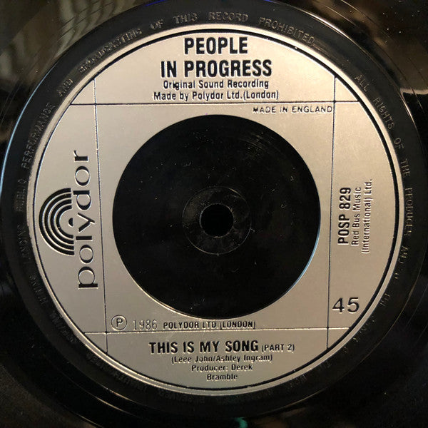 People In Progress : This Is My Song (7", Single)