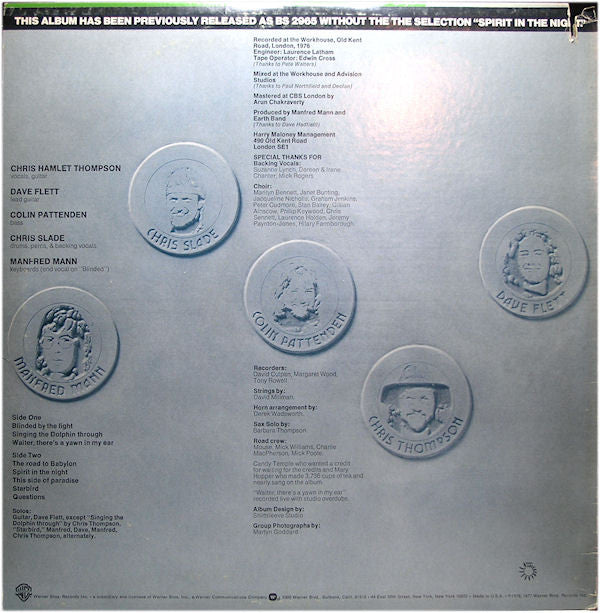 Manfred Mann's Earth Band : The Roaring Silence (LP, Album, RE, Win)