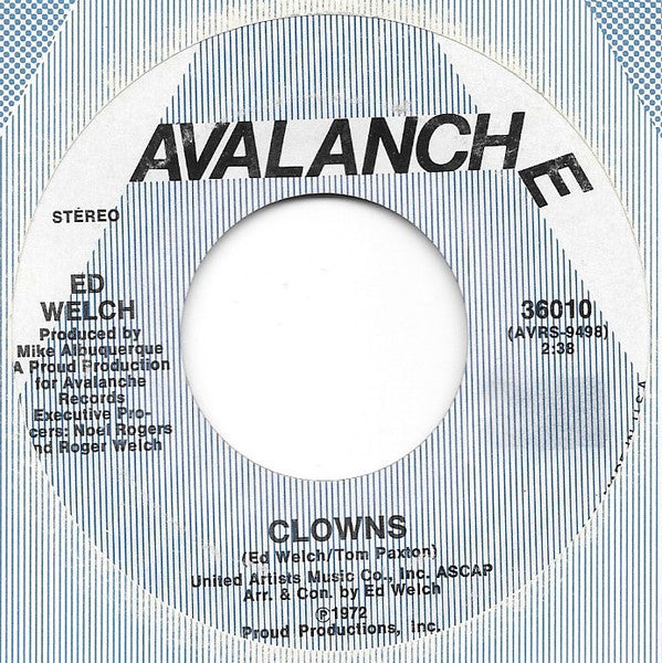 Ed Welch : Clowns (7", Single)