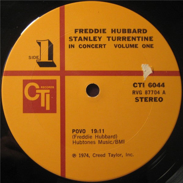 Freddie Hubbard / Stanley Turrentine With Ron Carter, Herbie Hancock, Jack DeJohnette, Eric Gale : In Concert Volume One (LP, Album, Gat)