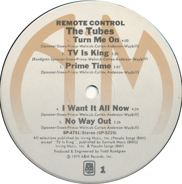 The Tubes : Remote Control (LP, Album)