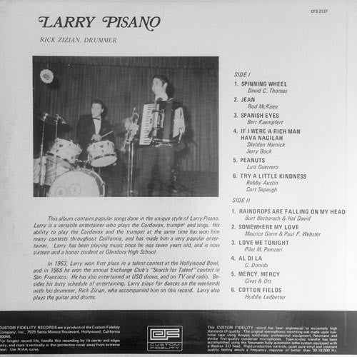 Larry Pisano : The Spinning Sounds Of Larry Pisano (LP)