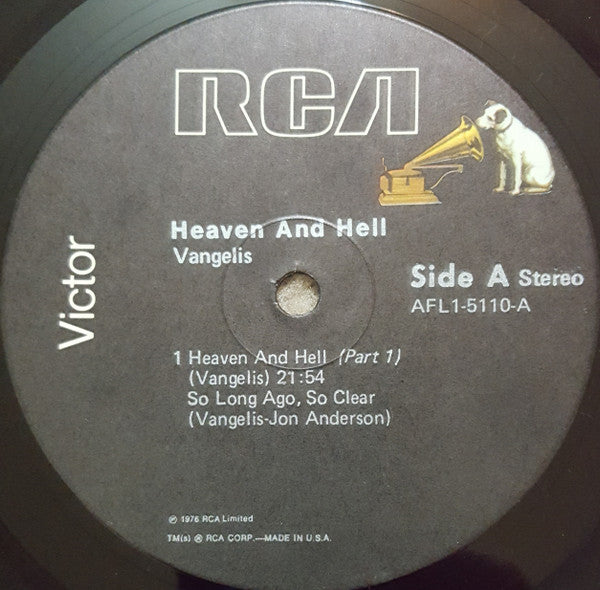 Vangelis : Heaven And Hell (LP, Album, RE)