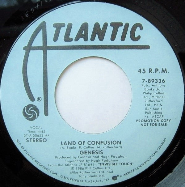 Genesis : Land Of Confusion (7", Promo, AR)