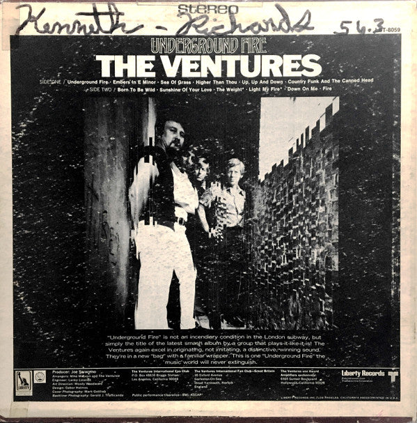 The Ventures : Underground Fire (LP, Album)