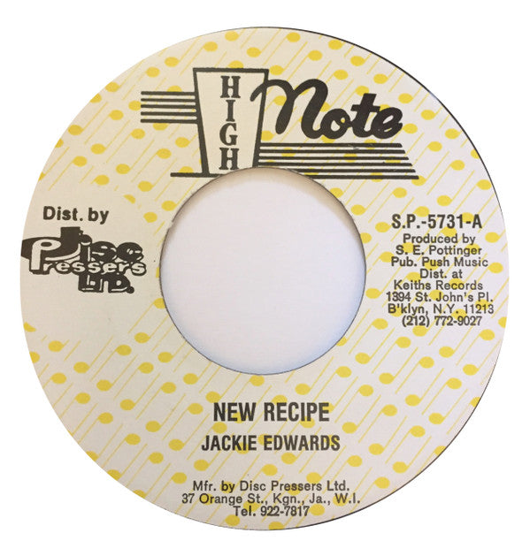 Jackie Edwards : New Recipe (7", Single, RP)