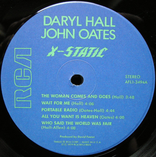 Daryl Hall & John Oates : X-Static (LP, Album, Ind)