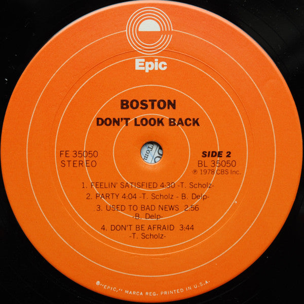 Boston : Don't Look Back (LP, Album, San)