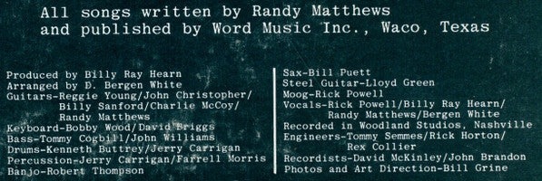 Randy Matthews : Son Of Dust (LP, Album)