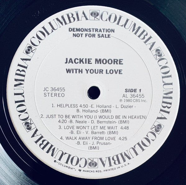 Jackie Moore : With Your Love (LP, Album, Promo)