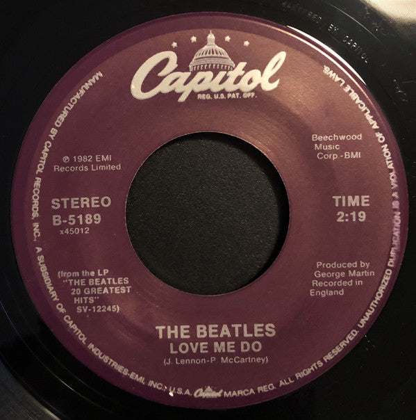 The Beatles : Love Me Do (7", Single, RE)