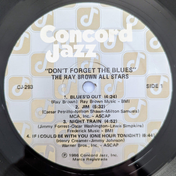 The Ray Brown All Stars* : Don't Forget The Blues (LP, Album)