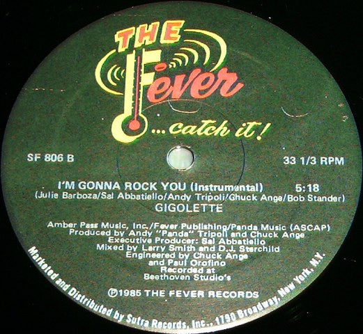 Gigolette : I'm Gonna Rock You (12")