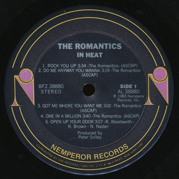 The Romantics : In Heat (LP, Album)