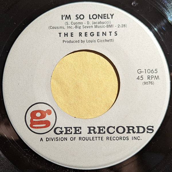 The Regents (2) : Barbara-Ann (7", Single, Mono)