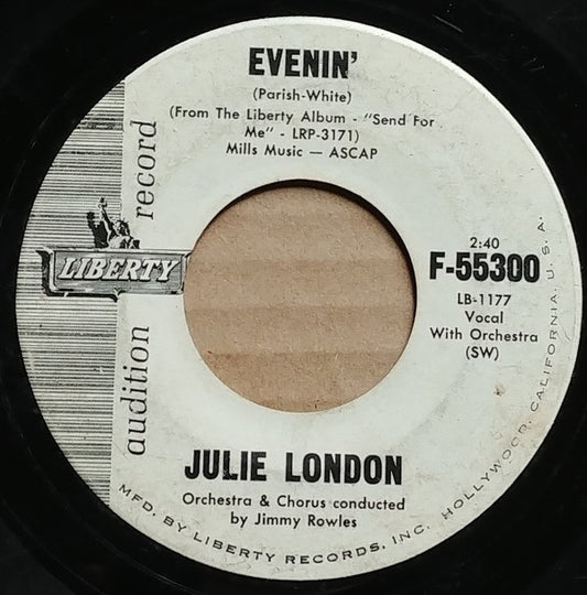 Julie London : Evenin' / Send For Me (7", Promo)