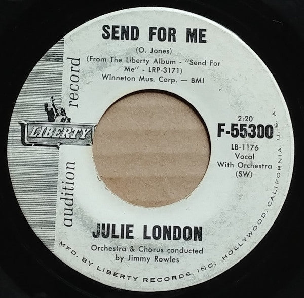 Julie London : Evenin' / Send For Me (7", Promo)