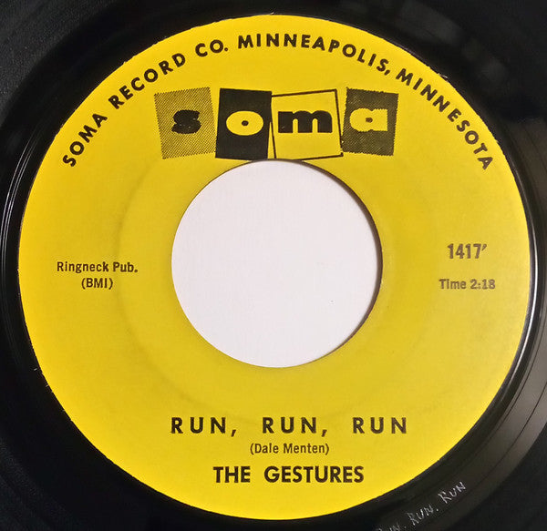 The Gestures : Run, Run, Run / It Seems To Me (7", Single, Styrene, Mon)