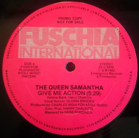 Queen Samantha : Give Me Action (12", Promo)