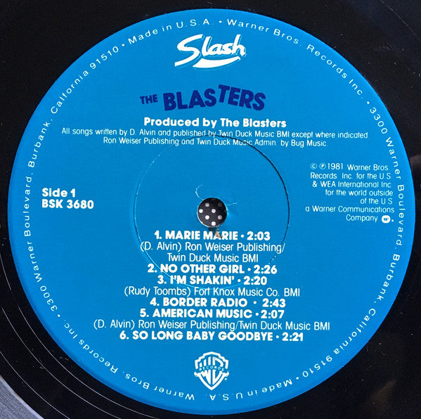 The Blasters : The Blasters (LP, Album, RE, Win)