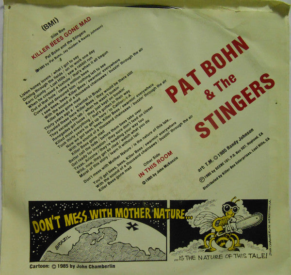 Pat Bohn & The Stingers : Killer Bees Gone Mad (7", Single)