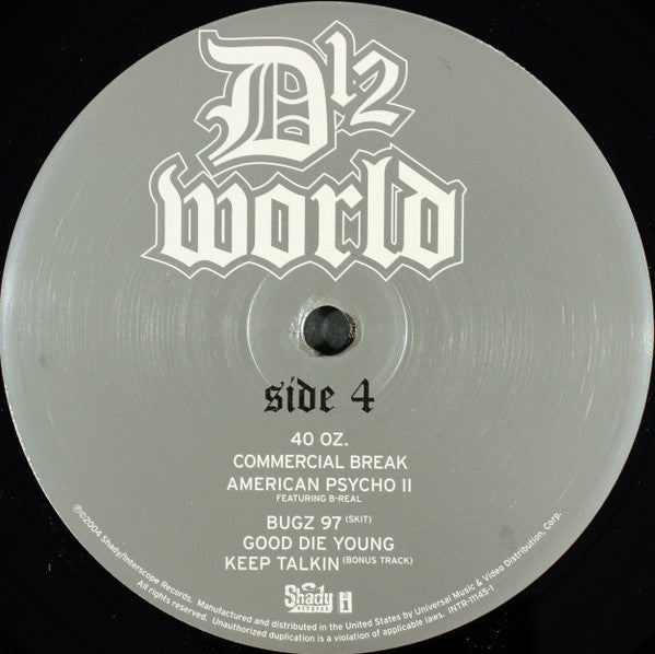 D12 : D12 World (Clean Vinyl Version) (2xLP, Album, Promo)