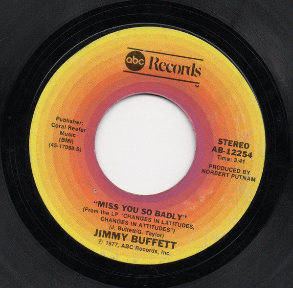 Jimmy Buffett : Margaritaville (7", Single, Ter)