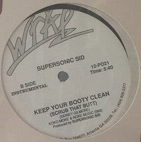 Supersonic Sid : Keep Your Booty Clean (Scrub That Butt) (12", Promo)